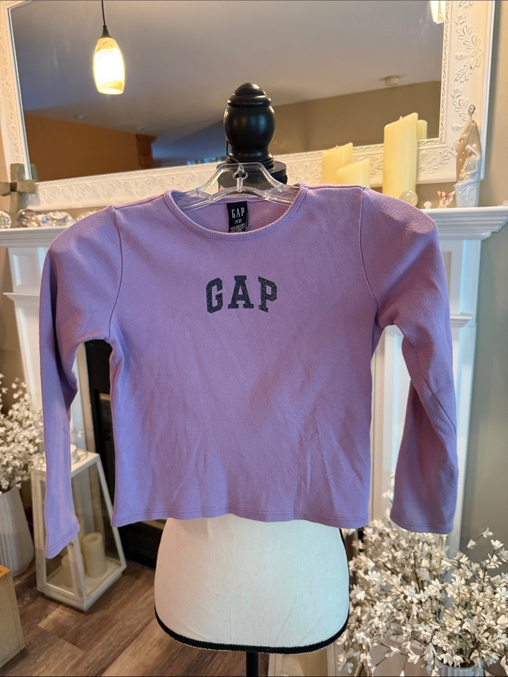 GAP Purple Long Sleeve Logo Tee